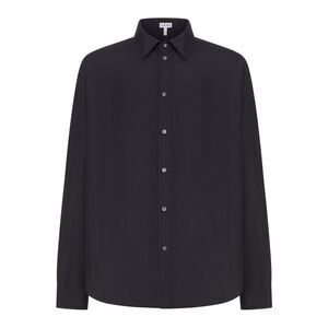 Loewe Men Classic Cotton Shirt With Embroidered Anagram Logo